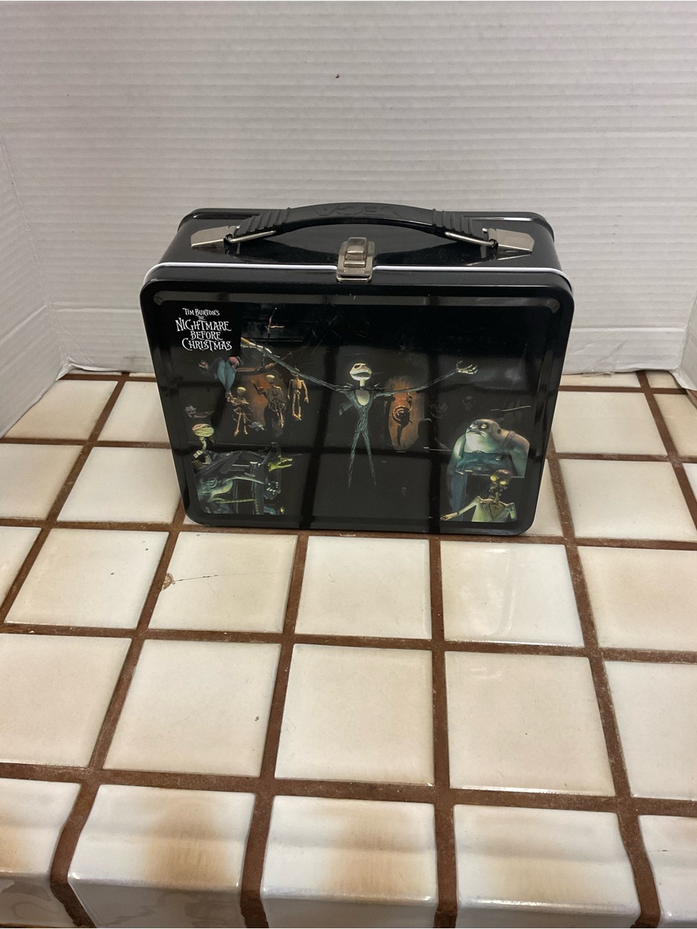 The Nightmare Before Christmas Black Metal Toiletry/Storage Case